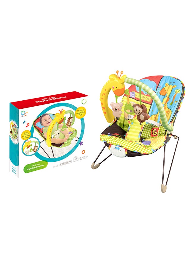 BLUE CARE - Baby Multipurpose Luv You Zoo Platime Rocker Chair With Vibration And Music - Multicolour - Image 1