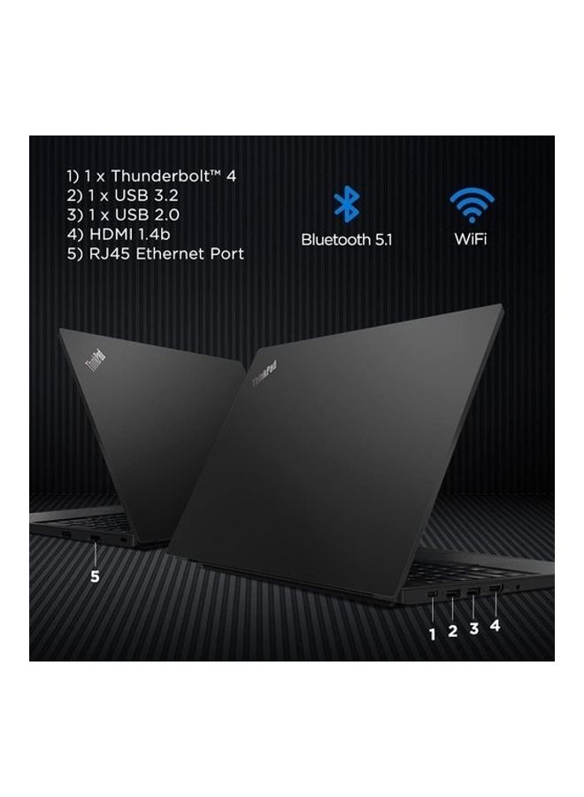 Lenovo ThinkPad E15 Laptop With 15.6-Inch Display, Core i5 1135G7 Processer/8GB RAM/256GB SSD/2GB Nvidia Geforce Graphic Card English Black  - Image 4