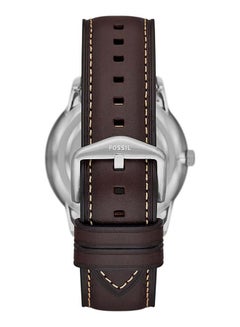 FOSSIL Men's Neutra Round Shape Chronograph Leather Strap Wrist Watch FS5905 - 42mm - Brown  - Image 3