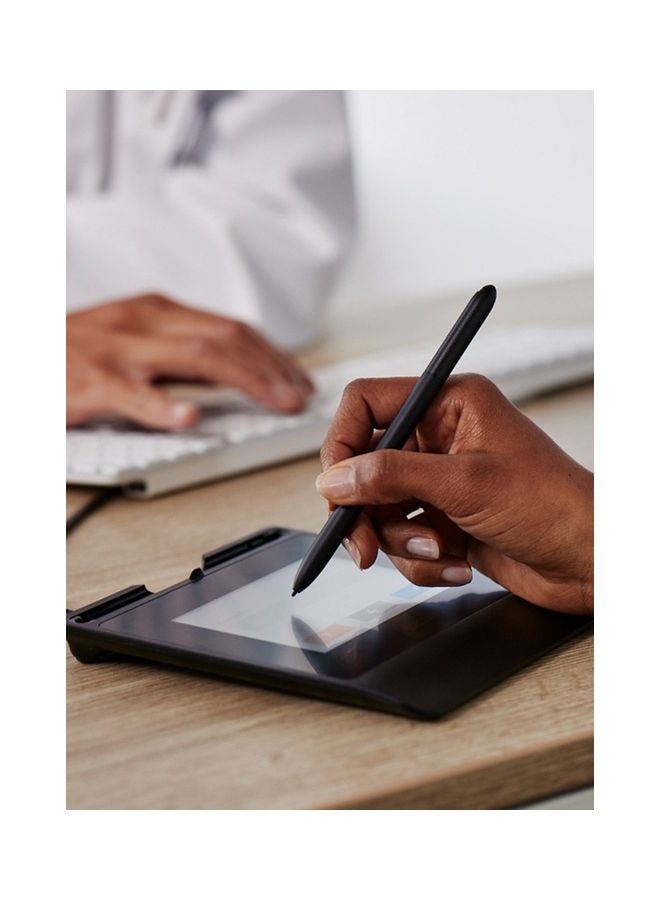 Wacom - STU-540 5-inch Color LCD Signature Pad With A Battery-Free Stylus Black - Image 1