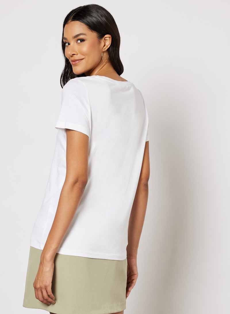 ONLY Cactus Graphic T-Shirt White - Image 2