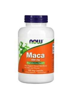 Now Foods Maca Dietary Supplement - 250 Veg Capsules 500 Mg  - Image 1