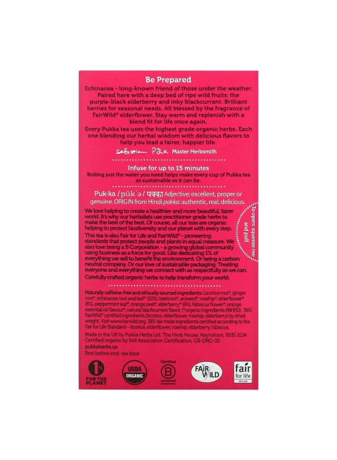Pukka Elderberry And Echinacea Fruit - 20 Tea Sachets - Image 2