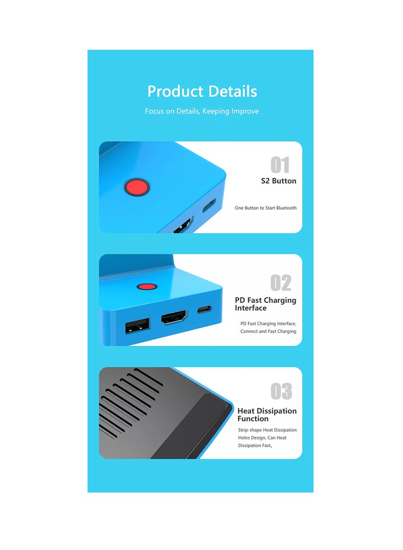 ايست من نون - محطة إرساء لجهاز Nintendo Switch/Switch OLED، قاعدة شحن 4K HDMI TV مجموعة شاحن بديلة متوافقة مع منصة Nintendo Switch الرسمية - Image 1
