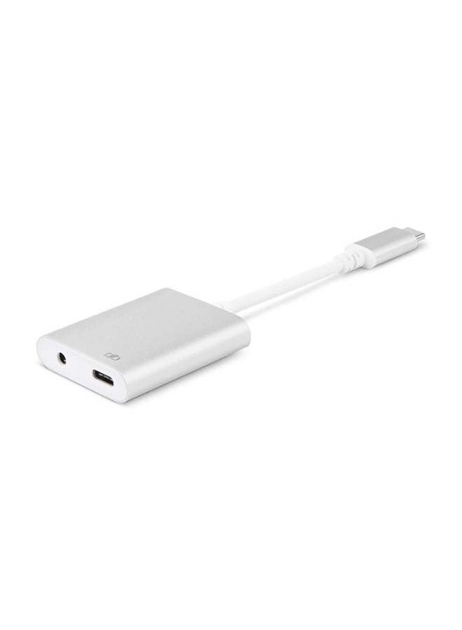 Moshi - USB-C Digital Audio Adapter With Charging Silver - Image 1