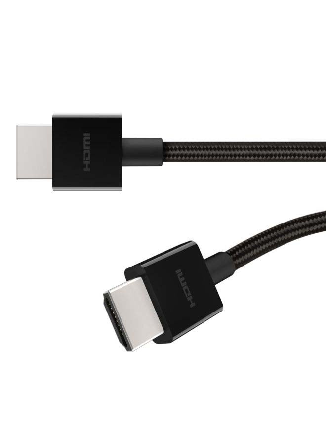 بيلكين كابل مجدول 2.1 HDMI 4K فائق السرعة بطول 2 متر أسود  - Image 2