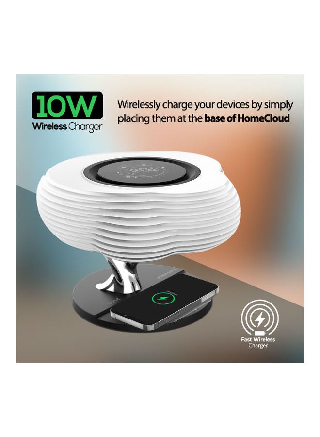 10W True Wireless Speaker, 3-In-1 Unique Cloud Design Smart Lamp and Multi-Regional Plugs Multicolour