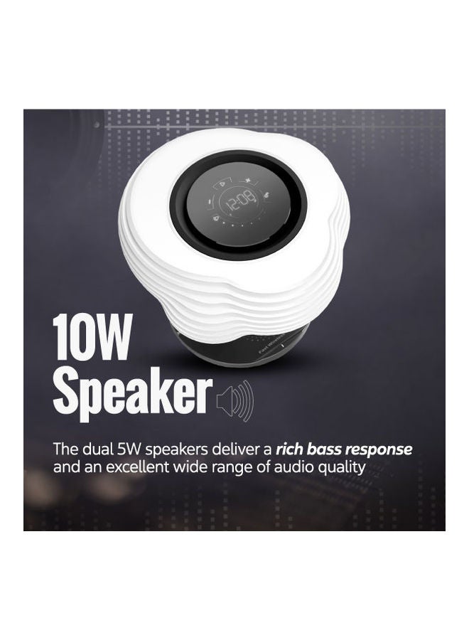 10W True Wireless Speaker, 3-In-1 Unique Cloud Design Smart Lamp and Multi-Regional Plugs Multicolour