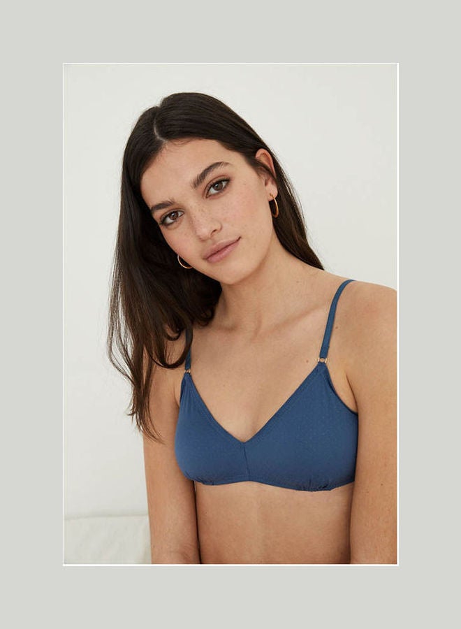 women'secret - Microfiber Triangle Bra Blue - Image 1
