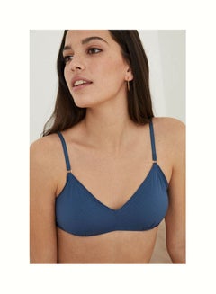 Microfiber Triangle Bra Blue
