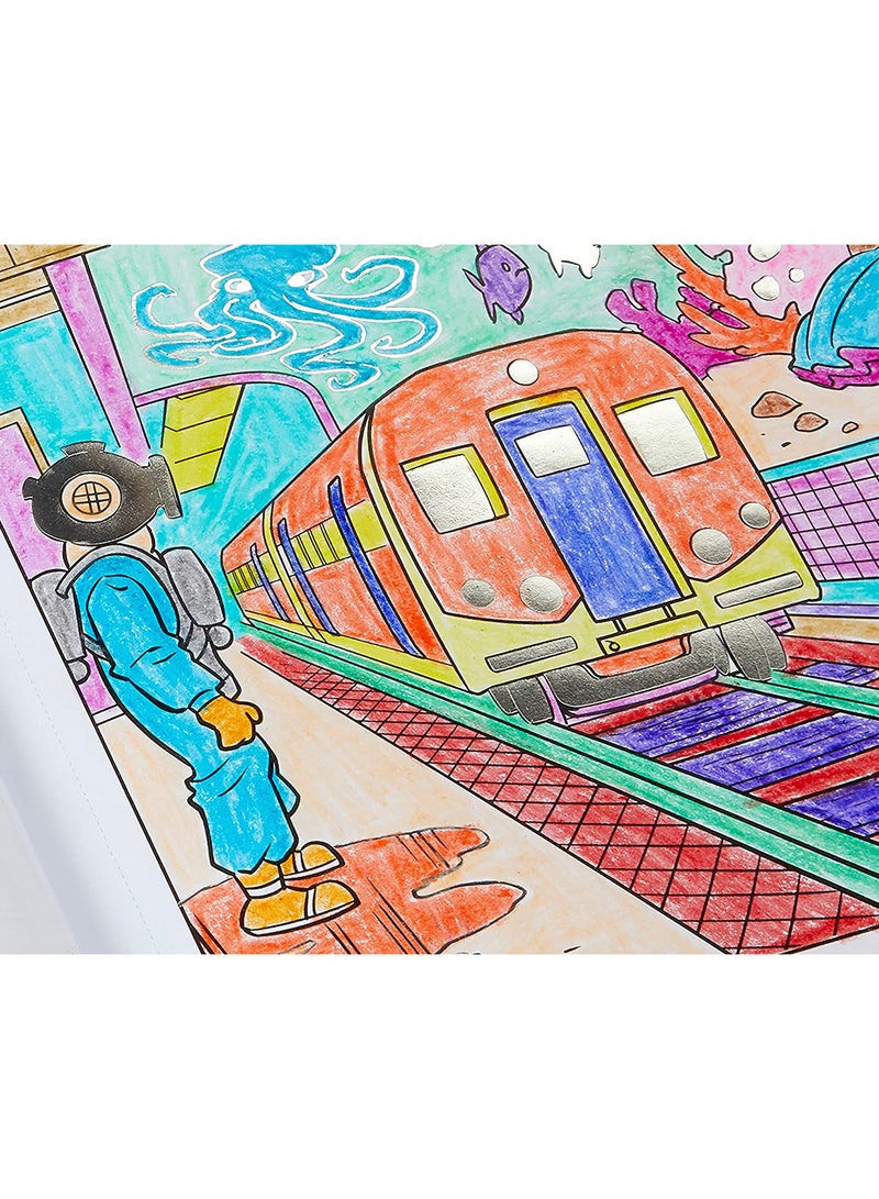 Crayola Art With Edge And Art In The Streets Coloring Book- 40 Pages, Multicolor ‎0.64x21.59x25.4cm - Image 5