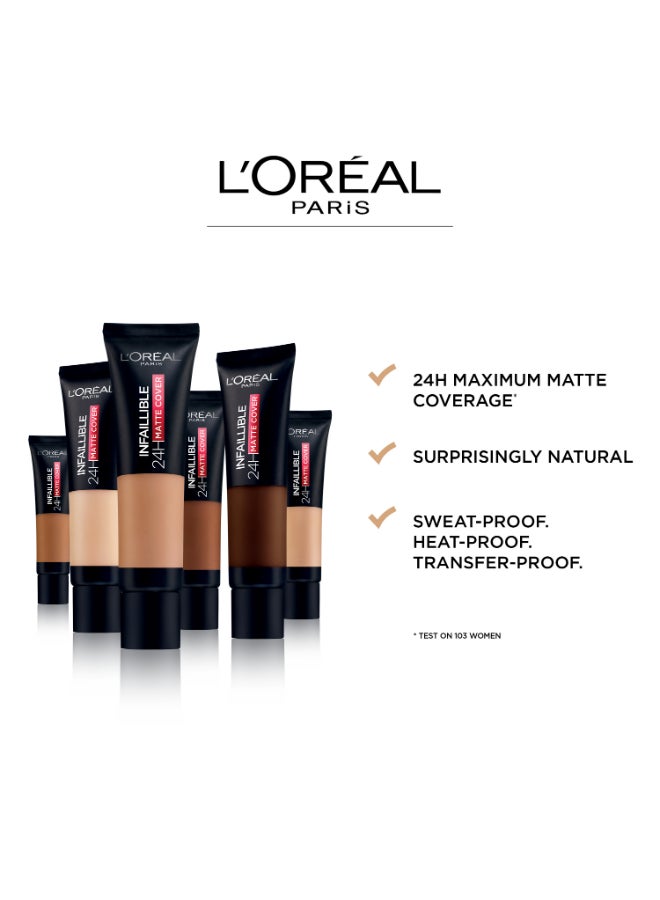 L'OREAL PARIS - Infallible 24H Matte Cover Foundation 110 Rose Vanilla - Image 1
