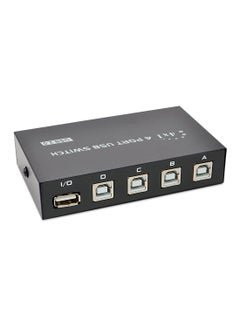 4 Port USB 2.0 Sharing Manual Switch Box Hub 4 PCS Share Switcher 1 USB Device For Printer Scanner Camera Keyboard Black