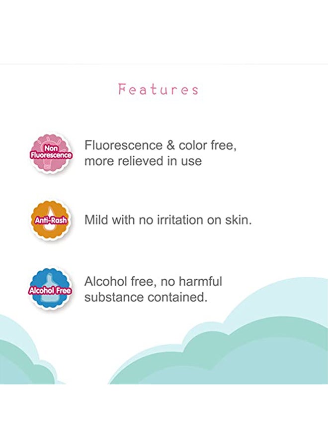 فارلين مناديل مبللة للأطفال صغيرة وخفيفة الوزن ولطيفة للغاية ومضادة للطفح، من 85 منديلاً - Image 5