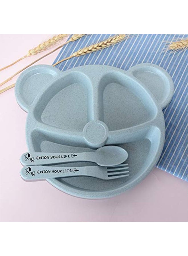 Sharpdo - 3-Piece Durable Long-lasting Wheat Straw Counterpart Dinnerware Set Comfortable for Baby - Image 1
