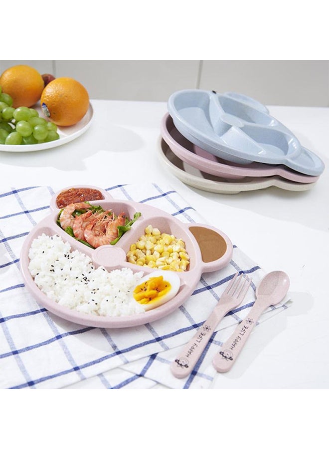 Sharpdo - 3-Piece Durable Long-lasting Wheat Straw Counterpart Dinnerware Set Comfortable for Baby - Image 1