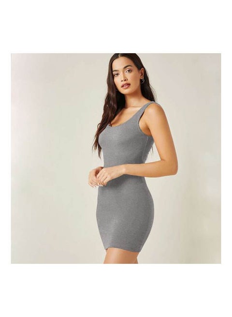 Bretelle Short Dress Cotton TankTop Grey