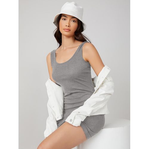 Mesery Bretelle Short Dress Cotton TankTop Grey  - Image 5