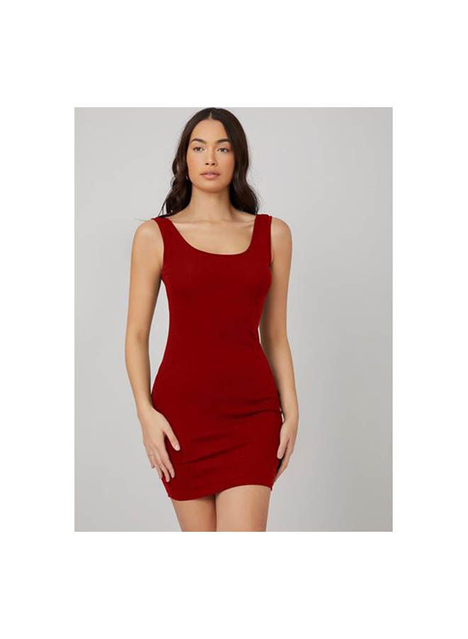 Mesery Bretelle Short Dress Cotton TankTop Red  - Image 1