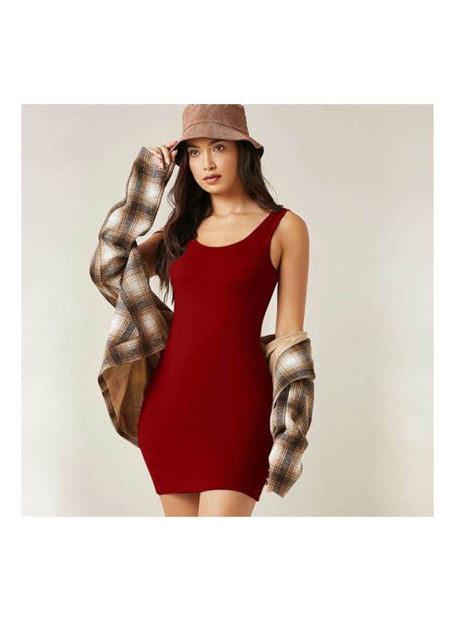 Mesery Bretelle Short Dress Cotton TankTop Red  - Image 2