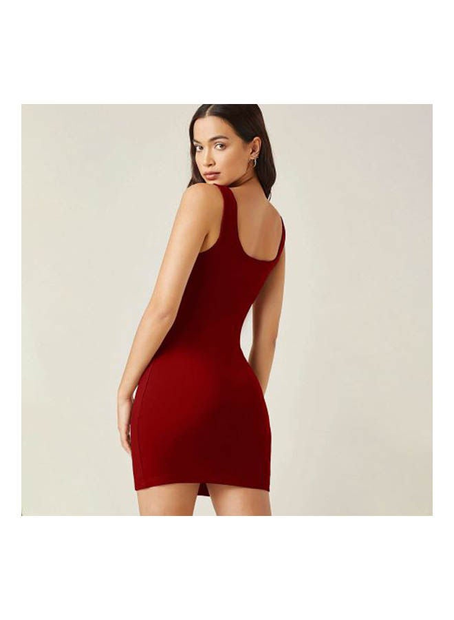 Mesery Bretelle Short Dress Cotton TankTop Red  - Image 4
