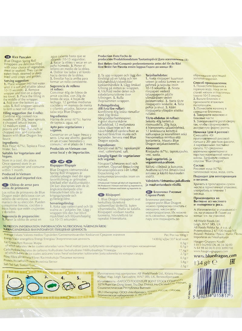 Blue Dragon Spring Roll Wrapper 134grams - Image 3