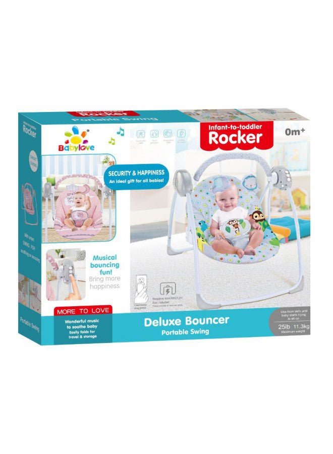 Baby love Deluxe Lightweight Portable Bouncer Swing For Kids  - Image 3