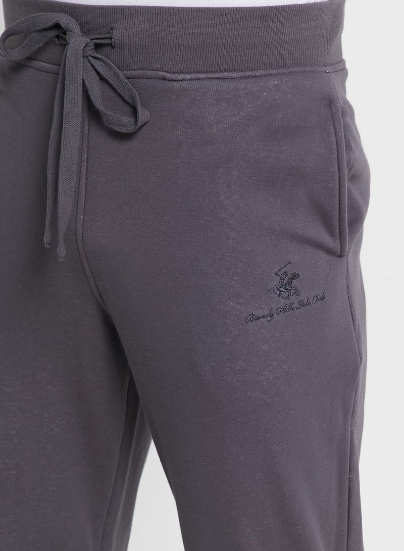 BEVERLY HILLS POLO CLUB - Waist String Sweatpants Grey - Image 1