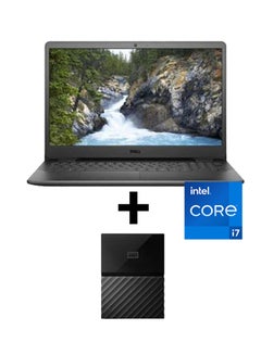 Vostro 3500 Laptop With 15.6-Inch Display, Core i7 Processor/8GB RAM/1TB HHD/2GB NVIDIA GeForce MX 330 + My Passport Portable External Hard Drive USB 3.0 1 TB English/Arabic Black