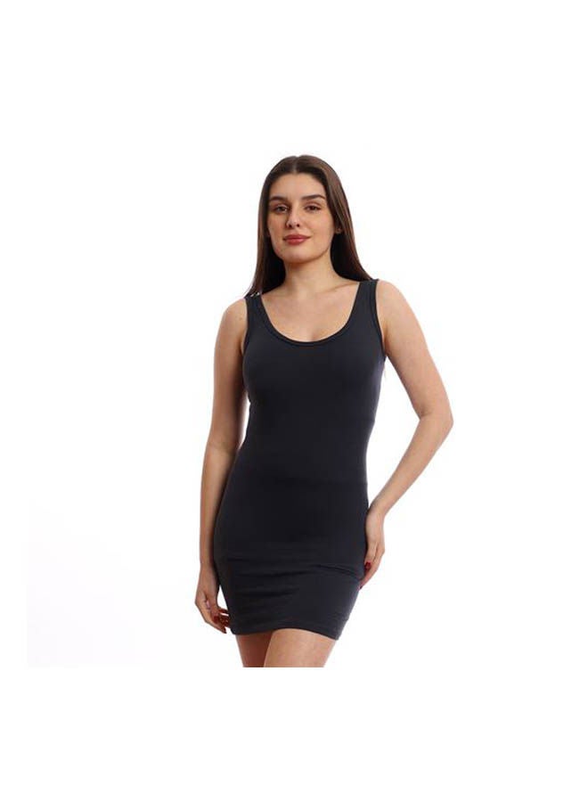 Mesery Bretelle Short Dress Cotton TankTop Black  - Image 1