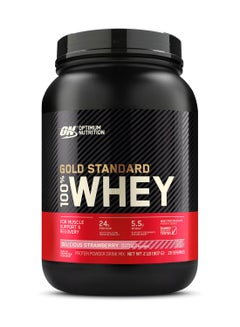 Optimum Nutrition Gold Standard 100% Whey Protein Powder 2 lbs (Delicious Strawberry)  - Image 1