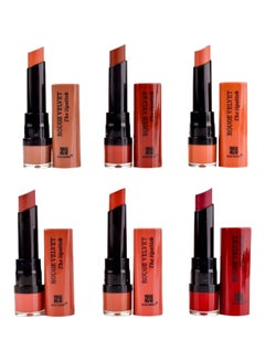 6-Piece Up To 24H Matte & Intense Lipstick Multicolour