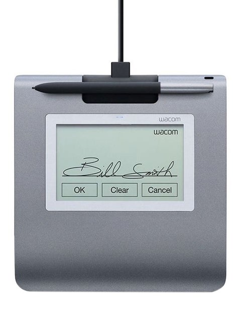 STU-430 4.5-Inch Monochrome LCD Signature Pad With A Battery-Free Stylus Grey