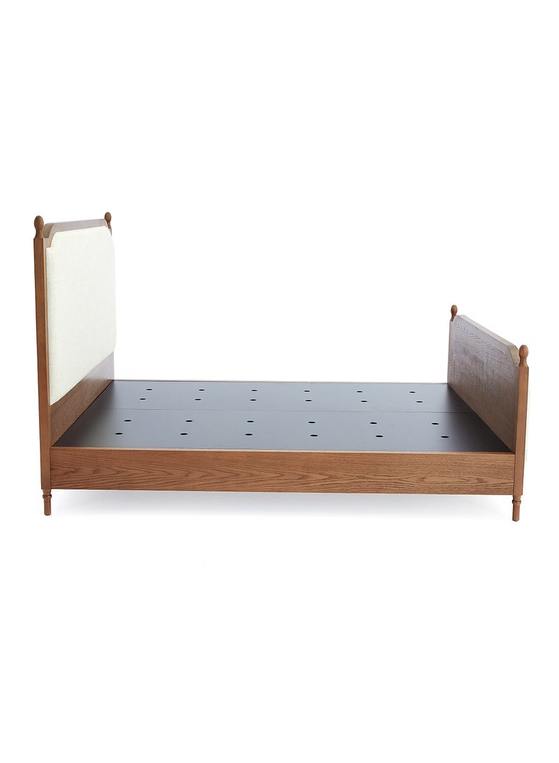 ebb & flow - Bed Frame Luxurious - King Size Bed - Elegant Stud Collection - Luxurious Home Brown/off white 186 x 208 x 110cm - Image 1
