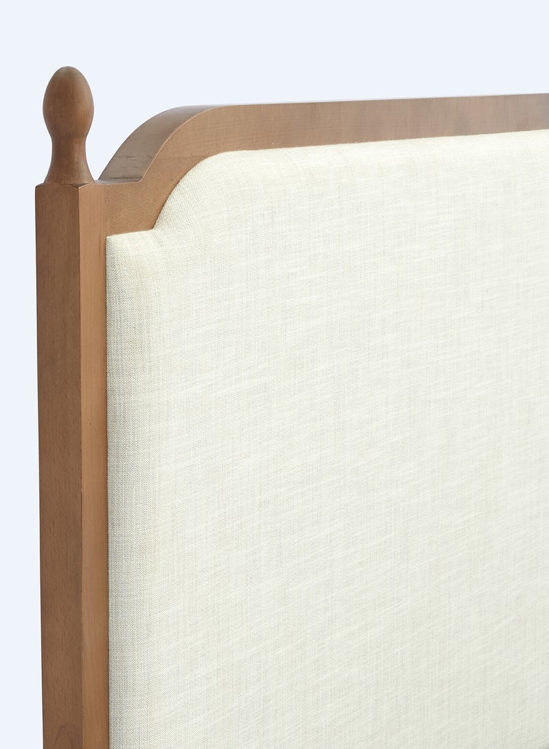 ebb & flow - Bed Frame Luxurious - King Size Bed - Elegant Stud Collection - Luxurious Home Brown/off white 186 x 208 x 110cm - Image 1
