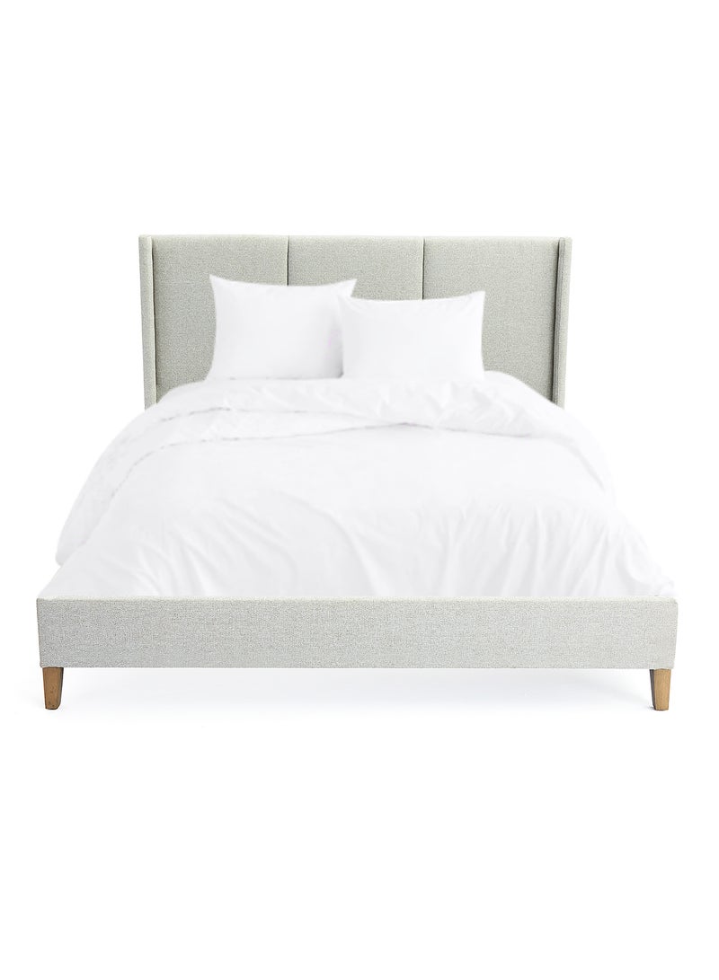 ebb & flow - Bed Frame Luxurious - Queen Size Bed - Elegant Stud Collection - Luxurious Home Ash Grey 1660 x 2080 x 1100mm - Image 1