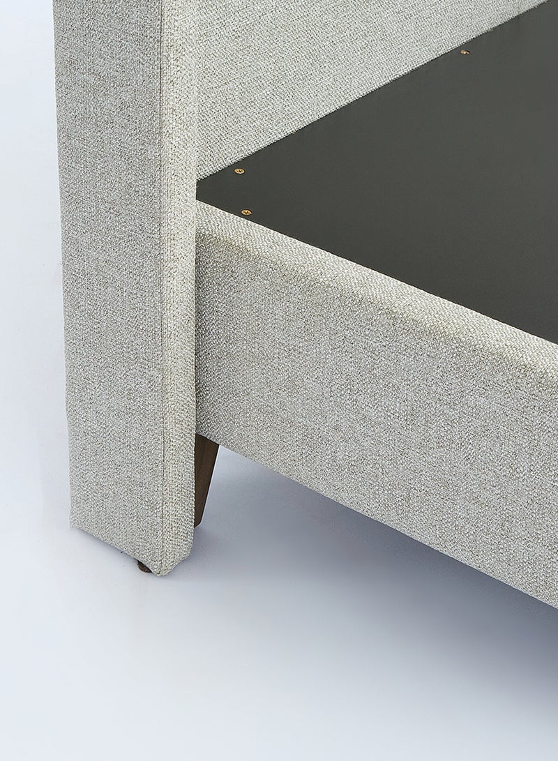 ebb & flow - Bed Frame Luxurious - Queen Size Bed - Elegant Stud Collection - Luxurious Home Ash Grey 1660 x 2080 x 1100mm - Image 1