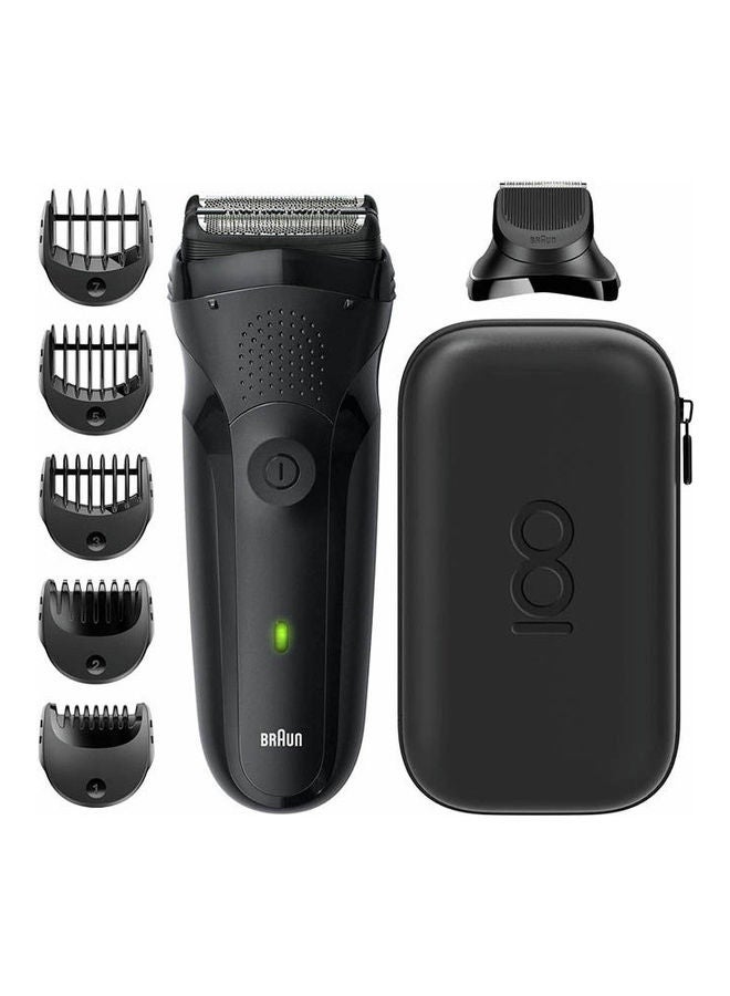 BRAUN Series 3 MBS3 Max Limited Edition Electric Shaver Wet & Dry-3 Flexible Blades With Trimmer Head And 5 Combs Travel Kit Black  - Image 2