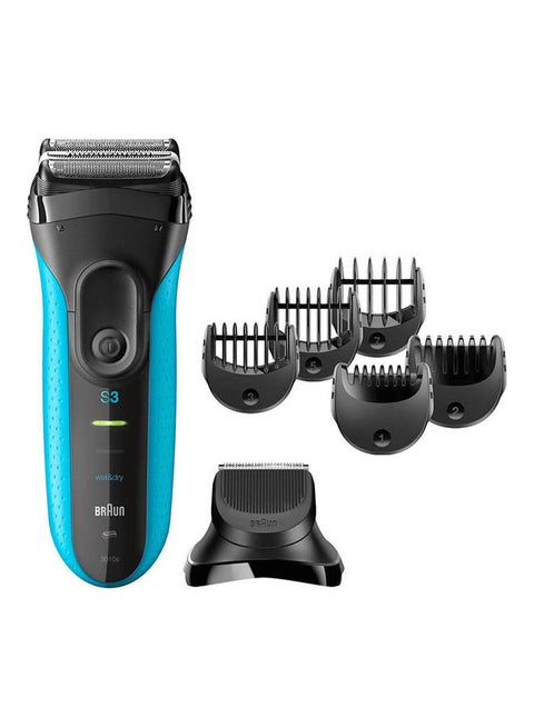 Series 3 3010BT 3-in-1 Electric Wet&Dry Shaver With Precision Trimmer And Comb Attachments Black