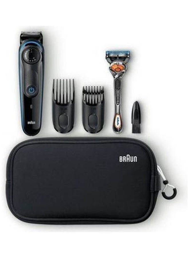 BRAUN BT3940TS Beard Trimmer For Men - Black/Blue + Gillette Fusion5 ProGlide Men's Razor Black - Image 1