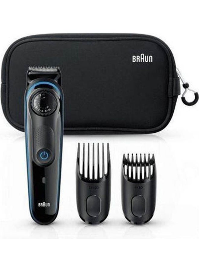 BRAUN BT3940TS Beard Trimmer For Men - Black/Blue + Gillette Fusion5 ProGlide Men's Razor Black - Image 2