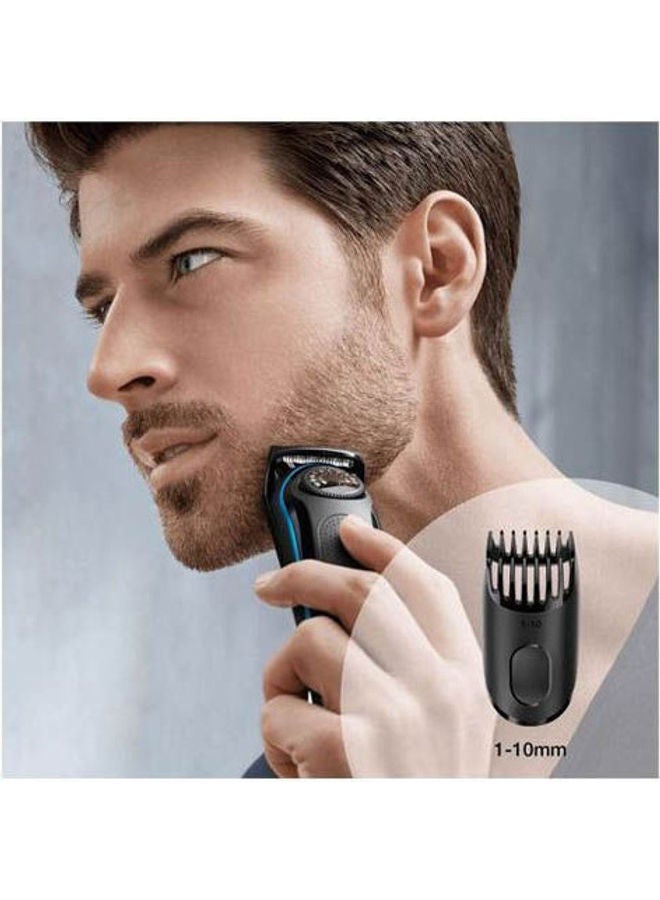 BRAUN BT3940TS Beard Trimmer For Men - Black/Blue + Gillette Fusion5 ProGlide Men's Razor Black - Image 3