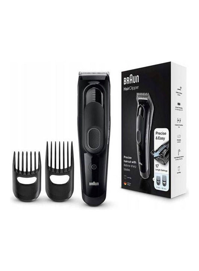 BRAUN - Hair Clipper HC5050 With 2 Combs For 16 Precise Length Settings And Pouch Black - Image 1