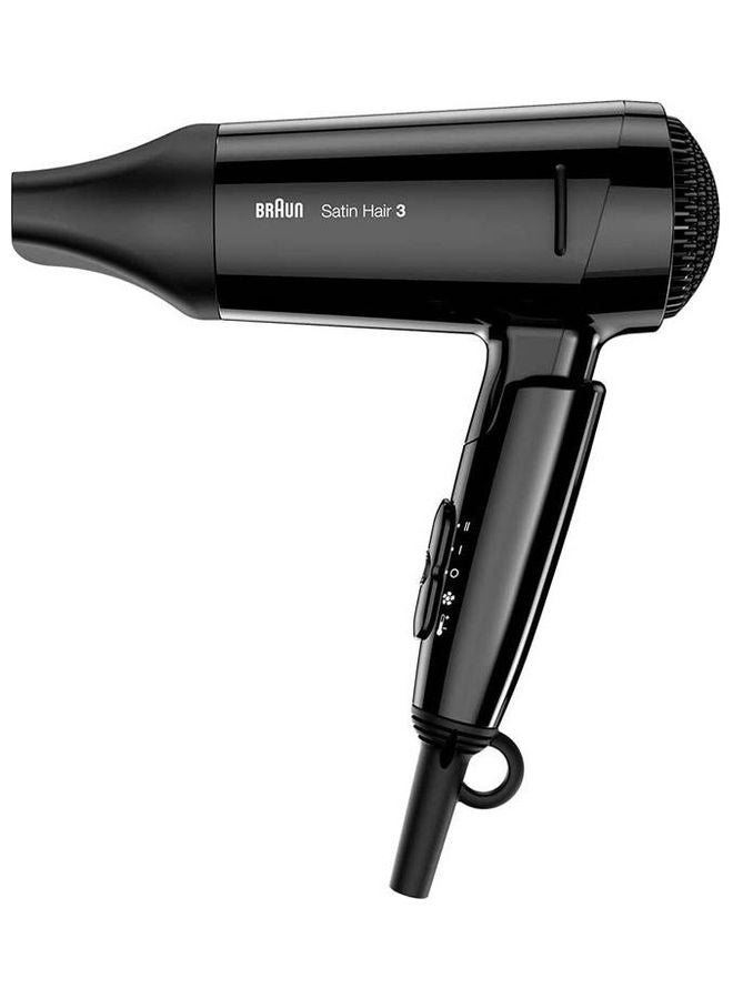 BRAUN HD350 Satin Hair 3 Style & Go Travel Dryer - 1600 Watt Black - Image 1