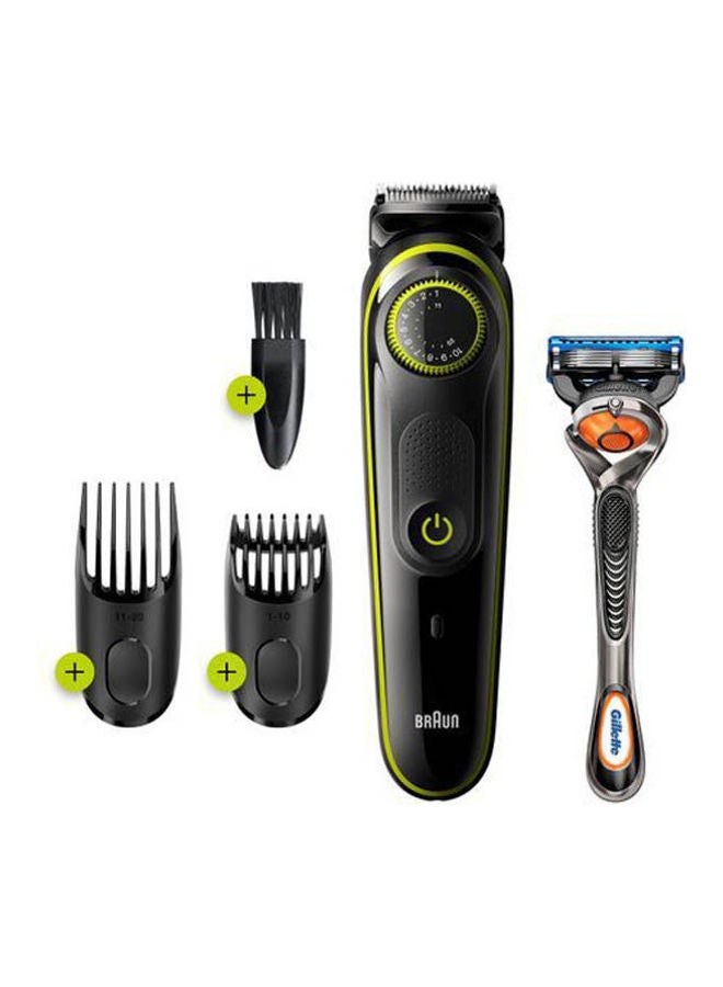 BRAUN Beard Trimmer 3 BT3241 With Precision Dial, 2 Combs And Gillette Fusion5 ProGlide Razor Black - Image 1
