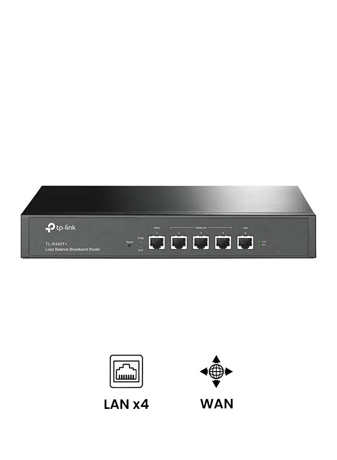 TP-LINK - 5-Port Load Balance Broadband Router Black - Image 1