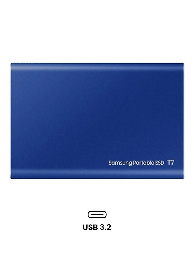 Samsung MU-PC500H/WW T7 USB 3.2 Portable Solid State Drive, 500GB, Read-1,050MB/s write-1,000MB/s Indigo Blue 500.0 GB - Image 1