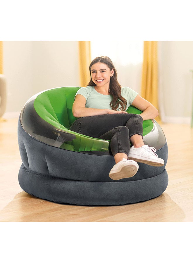 INTEX - Empire Chair Indoor/Outdoor Inflatable Lounger Green 112x109x69cm - Image 1