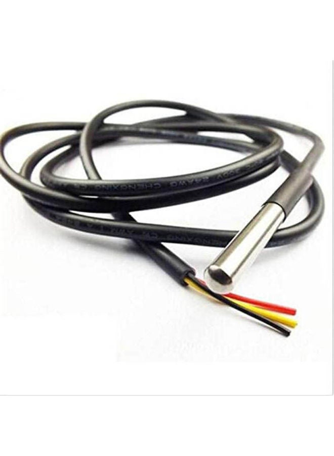 Generic - Ds18B20 Waterproof Temperature Sensor Waterproof Digital Thermal Probe Arduino Raspberry Pi Black - Image 1