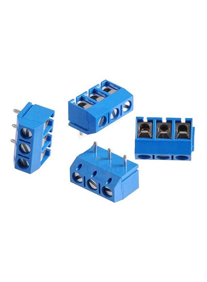 أردوينو Screw Terminal Block 3Pin 5Mm Pitch Top Entry Blue 